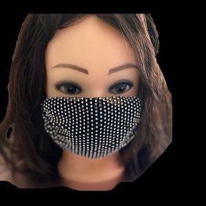 Rhinestone face mask